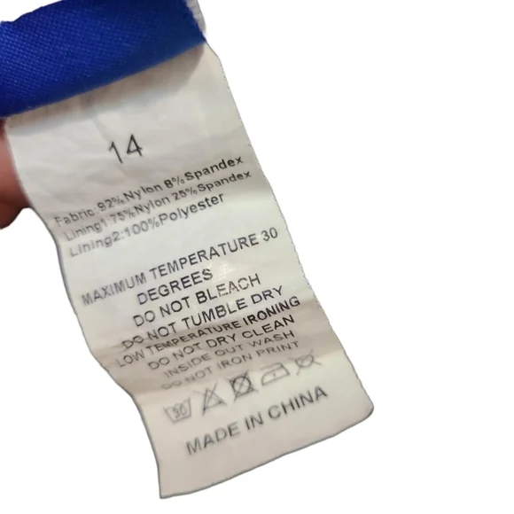 HILOR one piece ruched swimsuit 14 - Picture 6 of 9